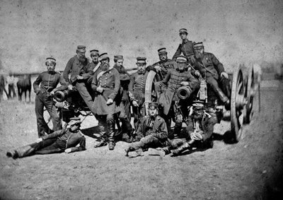 Neunpfünder-Kanonen der Royal Artillery, zugeteilt der 3. Division, 1855-56 von James Robertson